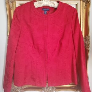 Red brocade jacket. Excellent condition.